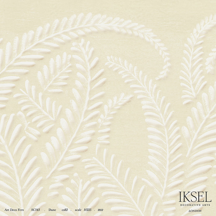 Schumacher Art Deco Fern Dune Wallpaper IK7101