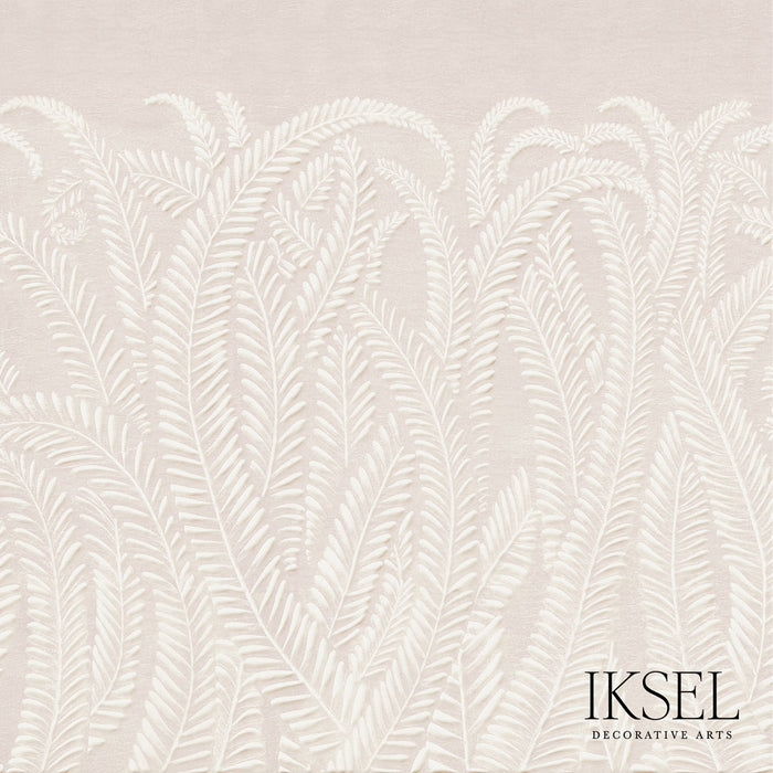 Schumacher Art Deco Fern Seashell Pink Wallpaper IK7103