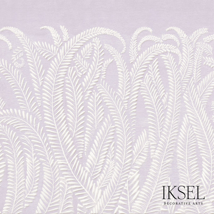 Schumacher Art Deco Fern Amethyst Wallpaper IK7104