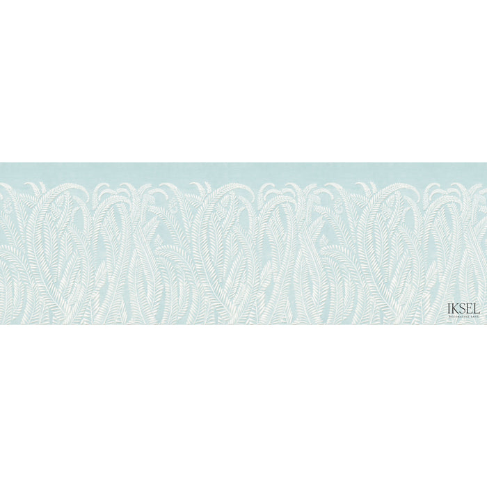 Schumacher Art Deco Fern Sea Foam Wallpaper IK7106