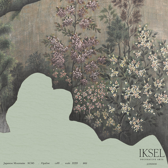 Schumacher Japanese Mountains Opaline Wallpaper IK7302