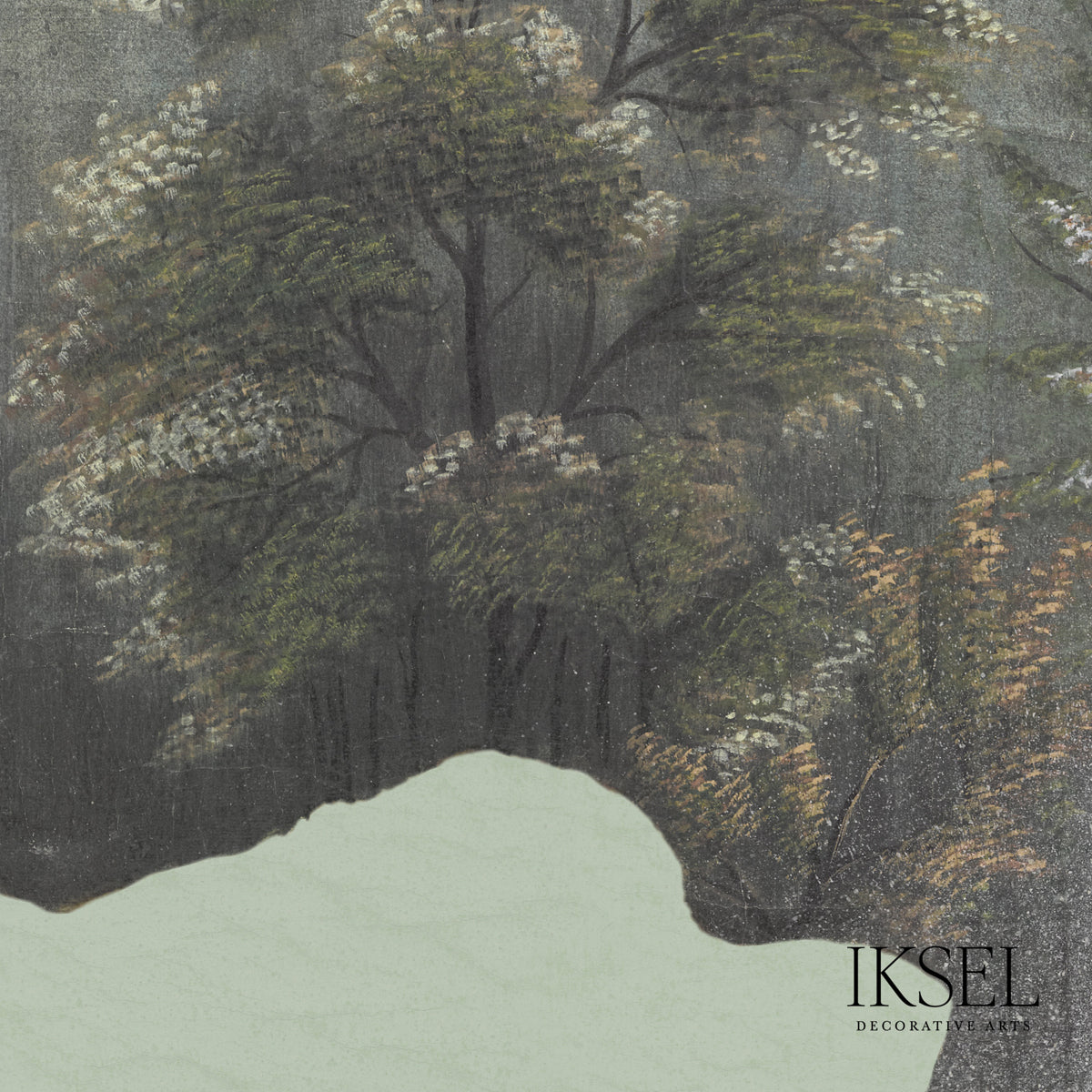 Schumacher Japanese Mountains Opaline Wallpaper IK7302