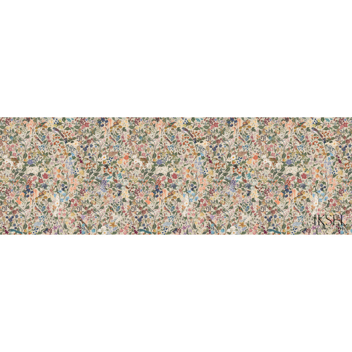 Schumacher Blooming Fantasy Crackled Beige Wallpaper IK8000