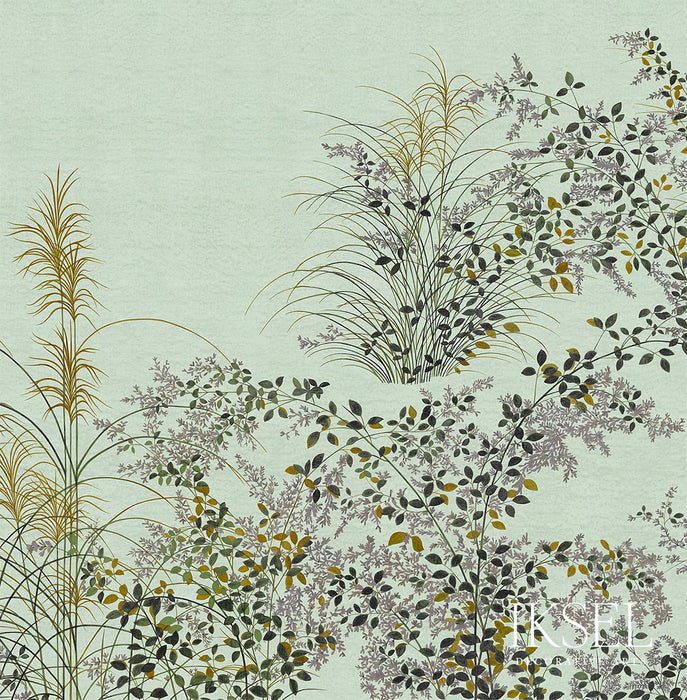 Schumacher Japanese Meadow Celery Wallpaper IK8201