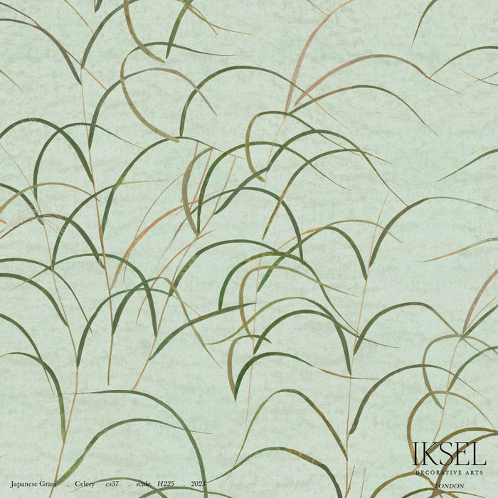 Schumacher Japanese Grass Celery Wallpaper IK8301