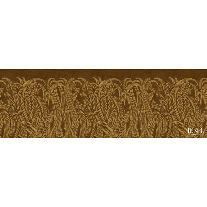 Schumacher Art Deco Golden Fern Golden Brown Wallpaper IK8401