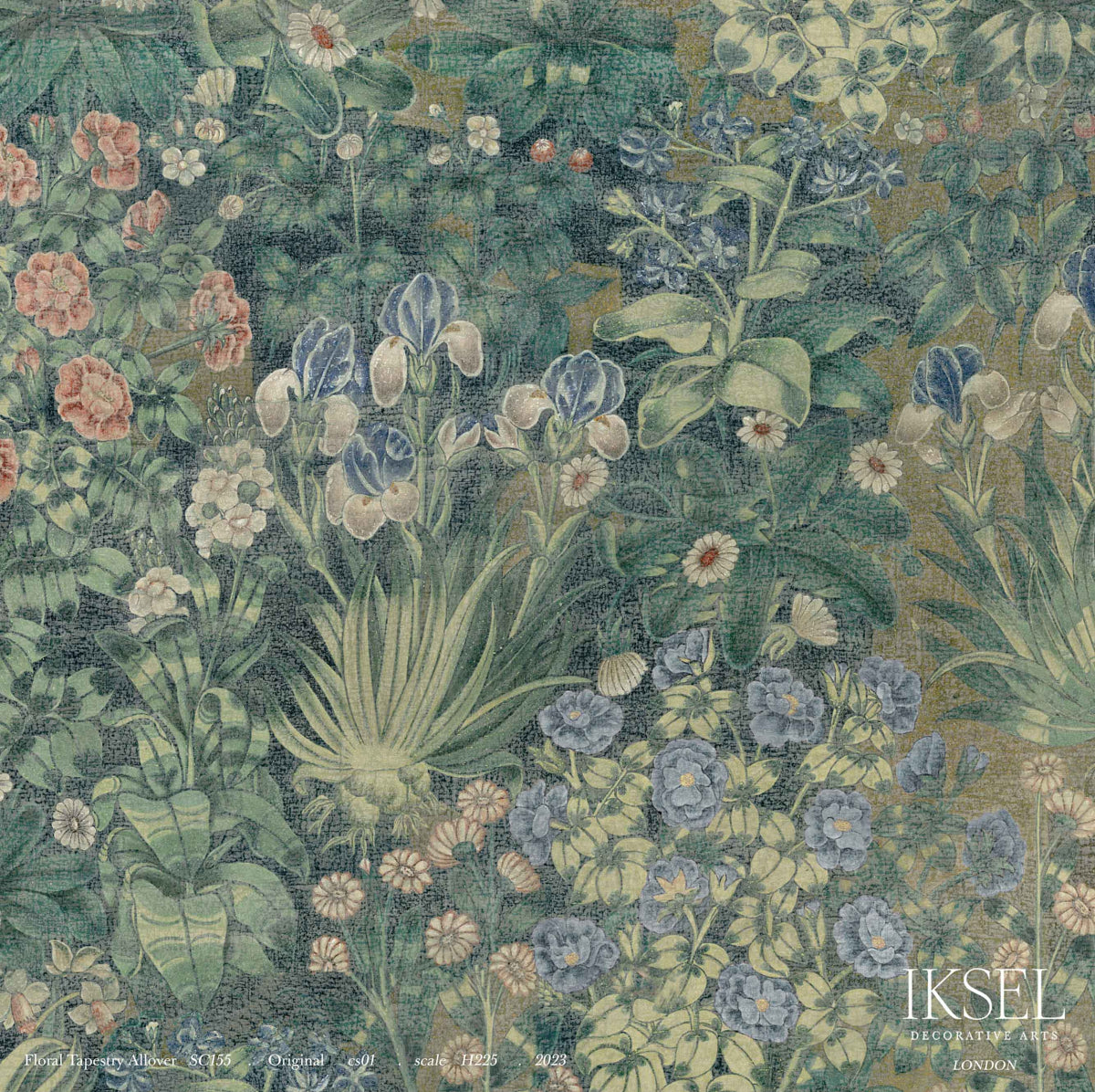 Schumacher Floral Tapestry Allover Original Wallpaper IK8600