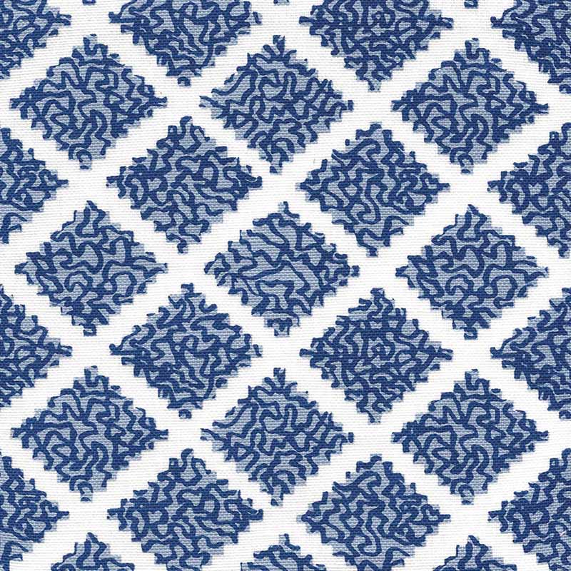 Quadrille Shanghai Navy Windsor Fabric Sample JF01000-11