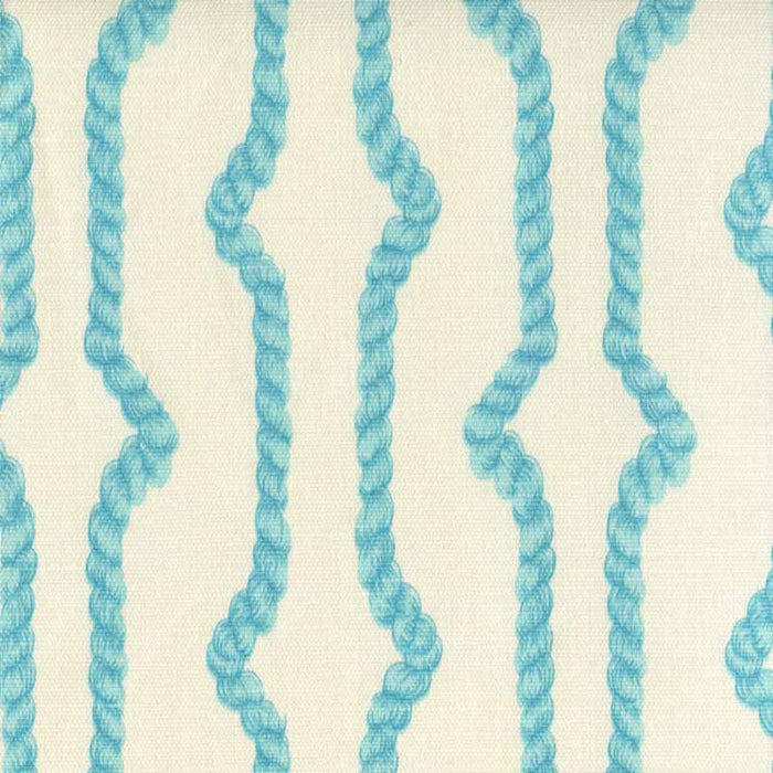 Quadrille Regency Ropes Multi Turquoise Fabric Sample JF01010-02TLC