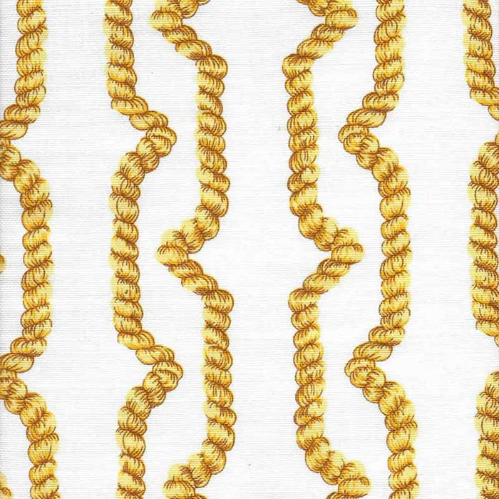 Quadrille Regency Ropes Multi Gold Fabric Sample JF01010-03