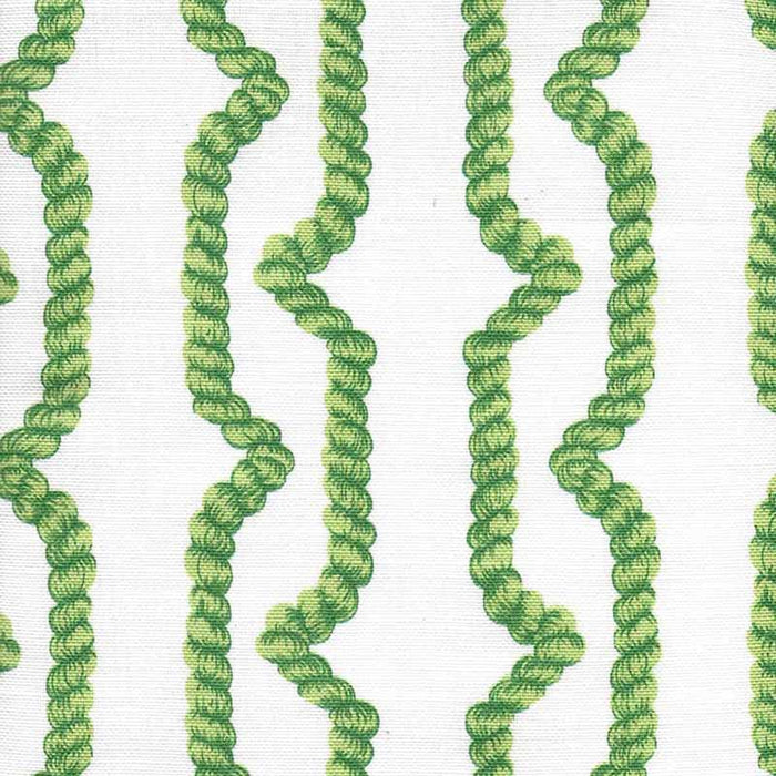 Quadrille Regency Ropes Multi Greens Fabric Sample JF01010-05