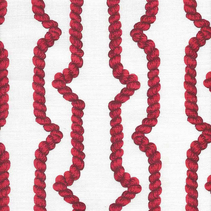 Quadrille Regency Ropes Multi Reds Fabric Sample JF01010-06