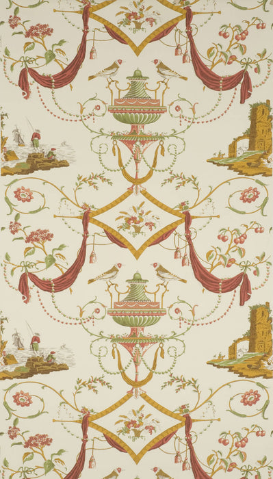 Pierre Frey Bazoches Corail Amande Wallpaper FP164003