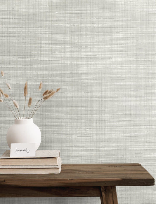 Seabrook Designs Mei Stringcloth Dove Grey Wallpaper JP10400