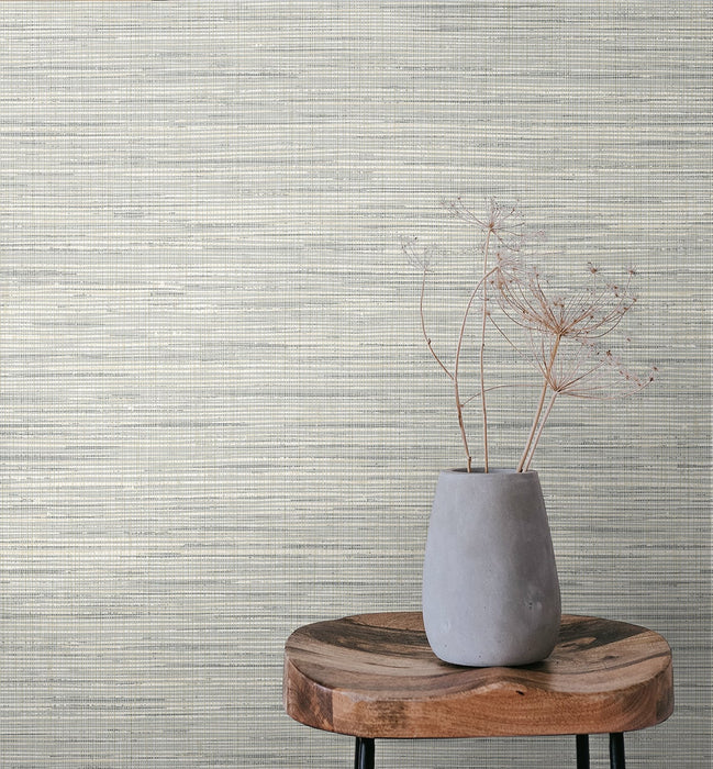 Seabrook Designs Mei Stringcloth Argos Grey Wallpaper JP10408