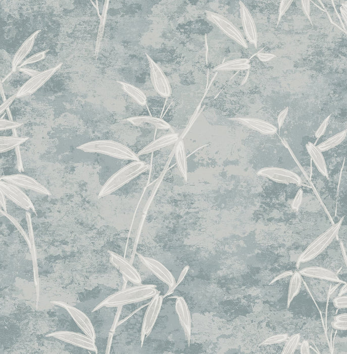 Seabrook Designs Honshu Bamboo Blue Smoke Wallpaper JP10912