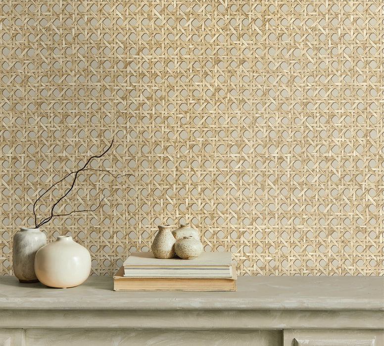 Seabrook Designs Mika Hemp Wallpaper Sample JP11205