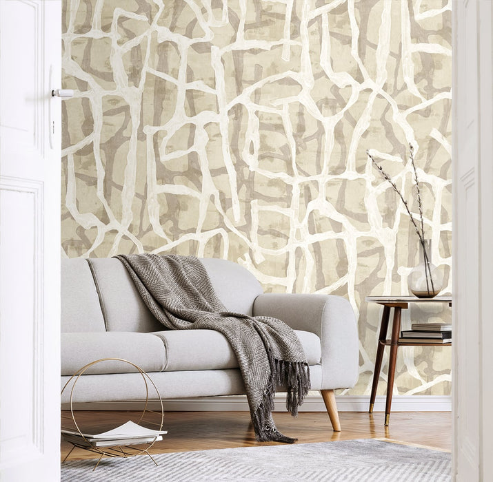 Seabrook Designs Jouji Mural Cafe Latte Wallpaper JP11505M