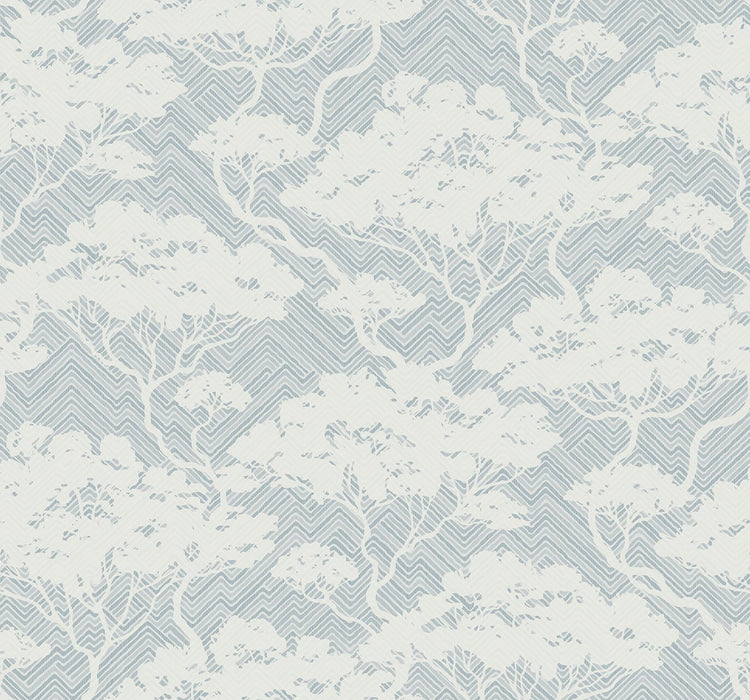 Seabrook Designs Nara Stringcloth Blue Mist Wallpaper Sample JP11702