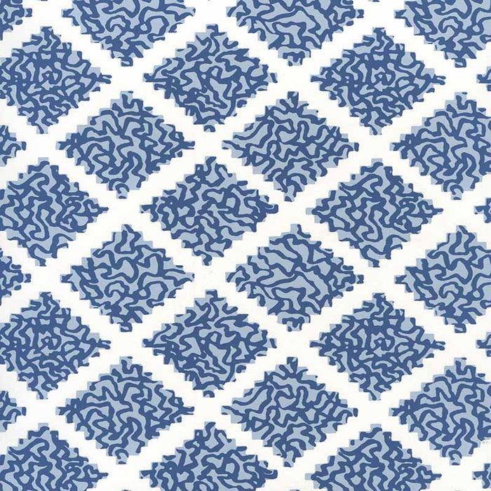 Quadrille Shanghai Navy Windsor Blue Wallpaper Sample JW01000- 11WP