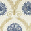 Home Couture Jeanne All Over Gold Metallic Navy Fabric Sample HC1310-07