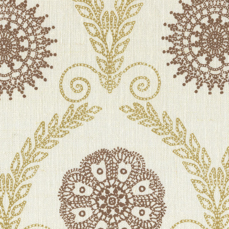 Home Couture Jeanne All Over Gold Metallic Tobacco Fabric HC1310-06