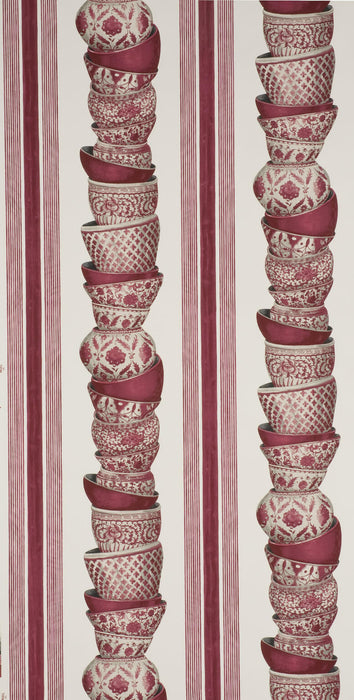 Pierre Frey Ming Cranberry Wallpaper Sample FP197002