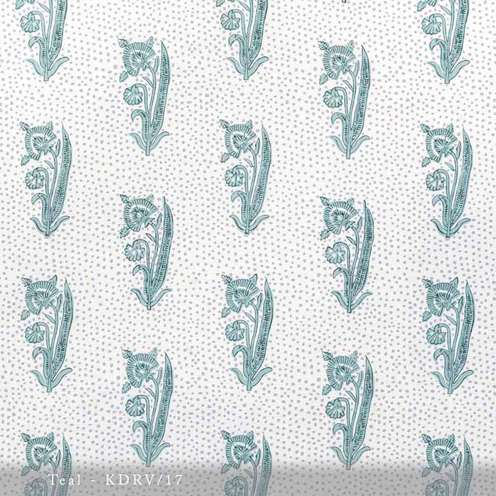 Lisa Fine Kalindi Reverse Teal Fabric Sample KDRV-17