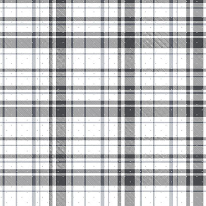 York Polka Dot Plaid Black & Silver Wallpaper KI0528