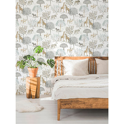 York On the Savanna Neutral Wallpaper KI0541