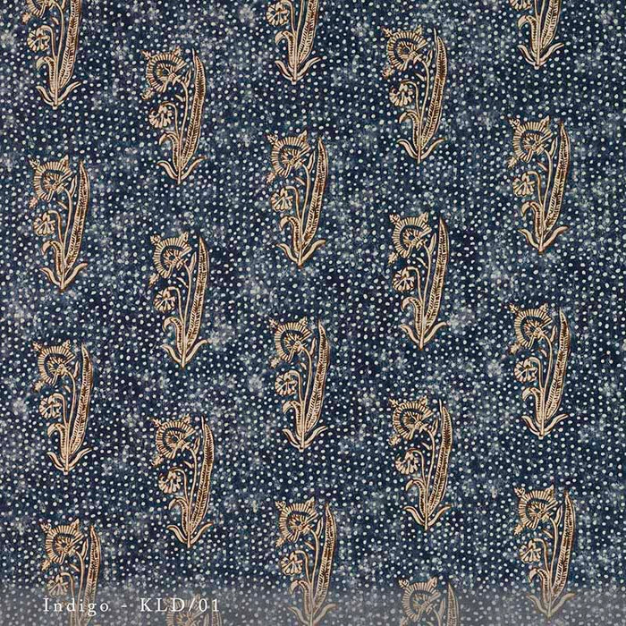 Lisa Fine Kalindi Indigo Fabric Sample KLD-01