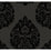 York Teardrop Damask Black Wallpaper KT2144