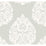 York Teardrop Damask Light Grey Wallpaper KT2145