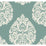 York Teardrop Damask Teal Wallpaper KT2146