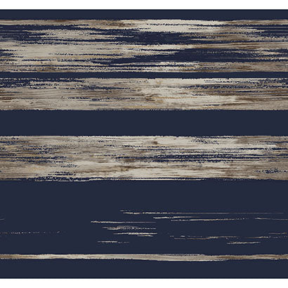 York Horizontal Dry Brush Navy Wallpaper KT2154