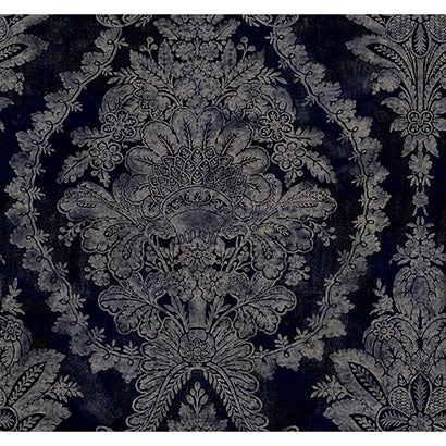 York Charleston Damask Navy Sample KT2215