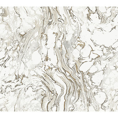 York Polished Marble Black & White Wallpaper KT2221