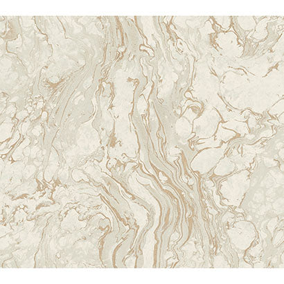 York Polished Marble White & Gold Wallpaper KT2223