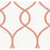 York Laurel Leaf Ogee Orange Wallpaper KT2236