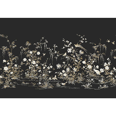 York Flowering Vine Chino Black Wallpaper KT2264M