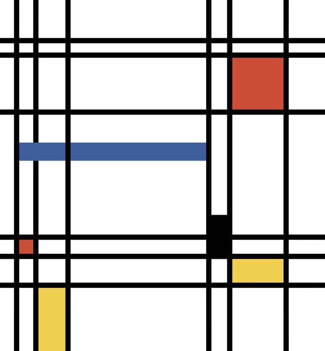 Seabrook Designs De Stijl Mural Multicolored Wallpaper KTM1001M