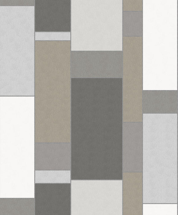 Seabrook Designs De Stijl Geometric Hammered Steel & Metallic Silver Wallpaper KTM1160