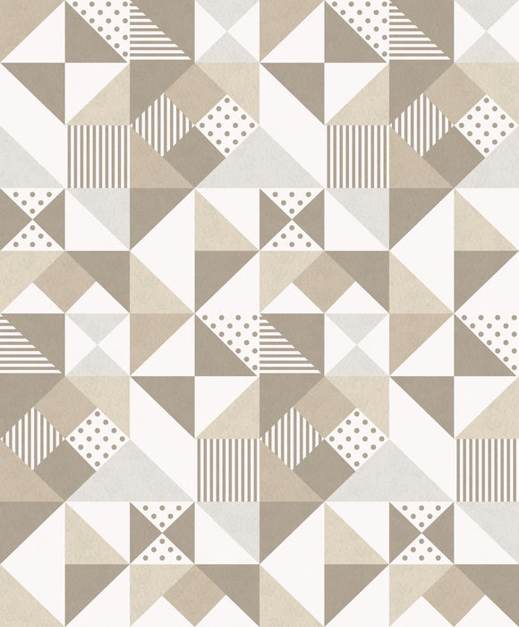 Seabrook Designs Lozenge Geometric Latte & Dorian Grey Wallpaper KTM1280