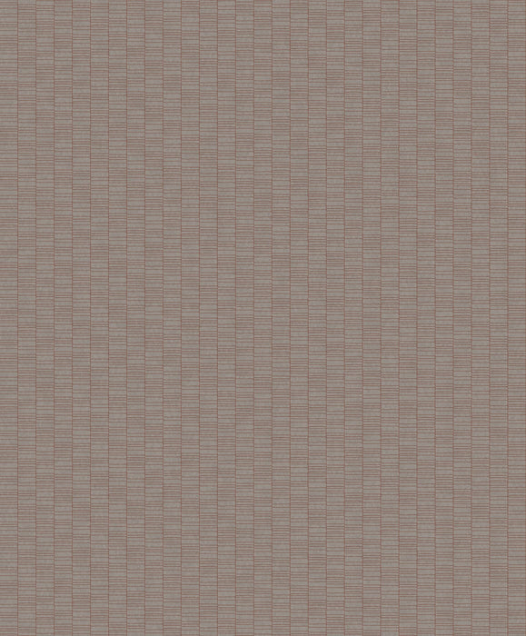 Seabrook Designs Deco Spliced Stripe Graphite & Terra Cotta Wallpaper Sample KTM1426