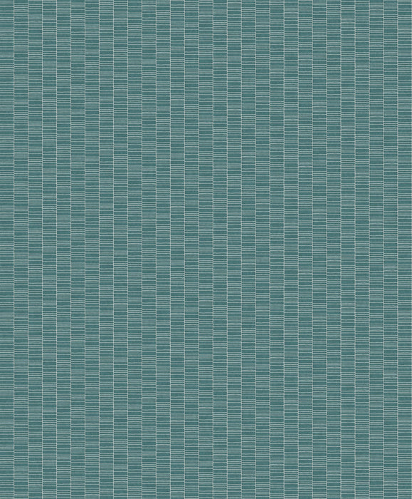 Seabrook Designs Deco Spliced Stripe Perry Teal Wallpaper Sample KTM1427