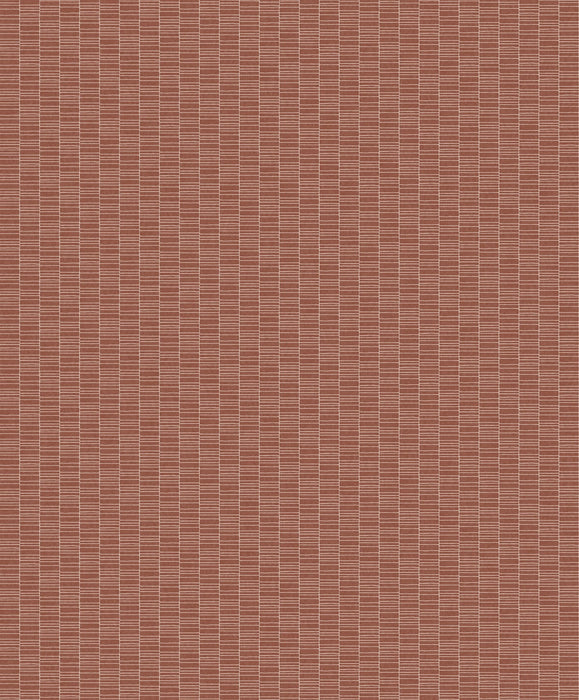 Seabrook Designs Deco Spliced Stripe Terra Cotta Wallpaper KTM1429