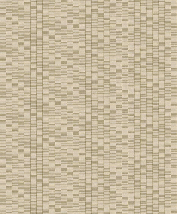 Seabrook Designs Deco Spliced Stripe Metallic Gold & Parchment Wallpaper Sample KTM1433