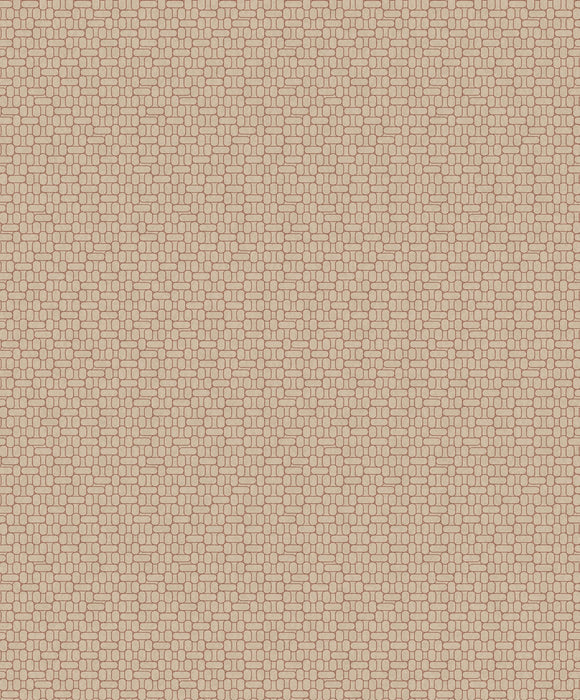 Seabrook Designs Capsule Geometric Ivory & Terra Cotta Wallpaper KTM1623