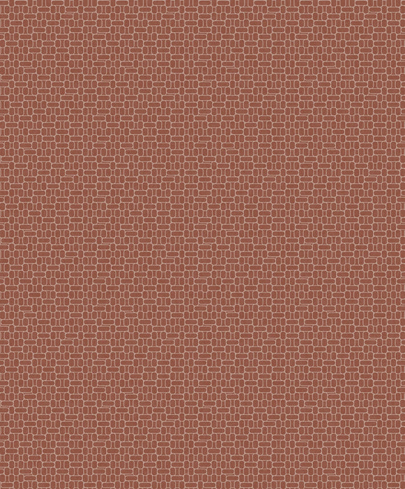 Seabrook Designs Capsule Geometric Terra Cotta Wallpaper Sample KTM1628