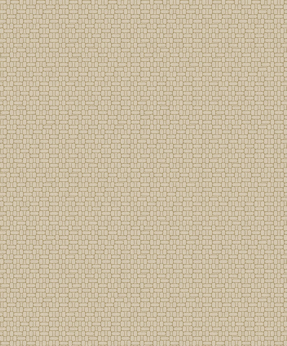 Seabrook Designs Capsule Geometric Metallic Gold & Parchment Wallpaper Sample KTM1632